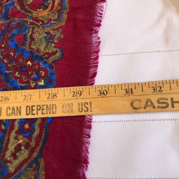 Vtg Emanuel Geraldo Paisley Print Scarf - Picture 9 of 9